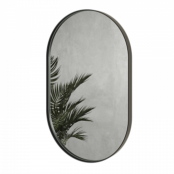 Овальное зеркало в чёрной металлической раме GLEAM S 81 см Овальное зеркало в чёрной металлической раме GLEAM S 81 см