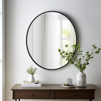 Овальное зеркало Verte в черной раме Овальное зеркало Verte в черной раме