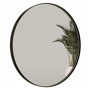 Круглое зеркало в чёрной металлической раме RADIANTE L D101 см Круглое зеркало в чёрной металлической раме RADIANTE L D101 см