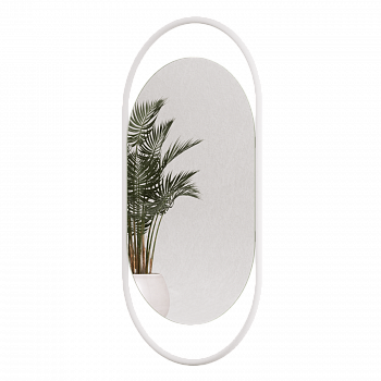 Овальное зеркало в белой металлической раме HARMONY S 104 см Овальное зеркало в белой металлической раме HARMONY S 104 см