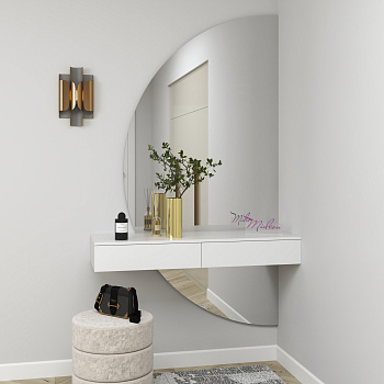 Зеркало с подсветкой с белой консолью «Radiant double» Зеркало с подсветкой с белой консолью «Radiant double»