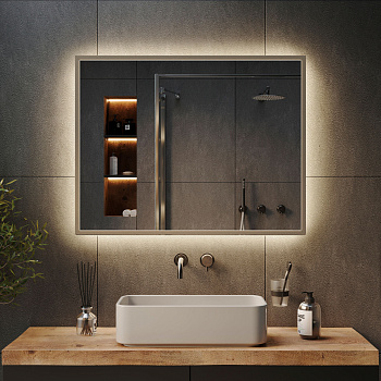 Зеркало с Ambilight подсветкой в латунной раме Латунь Aluminium Зеркало с Ambilight подсветкой в латунной раме Латунь Aluminium