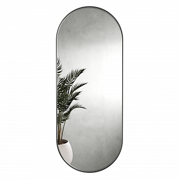 Овальное зеркало в чёрной металлической раме GLEAM M 136 см Овальное зеркало в чёрной металлической раме GLEAM M 136 см