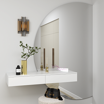 Зеркало с подсветкой с белой консолью «Radiant double side» Зеркало с подсветкой с белой консолью «Radiant double side»