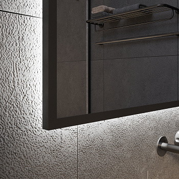 Зеркало с Ambilight подсветкой в чёрной раме Black Aluminium Зеркало с Ambilight подсветкой в чёрной раме Black Aluminium