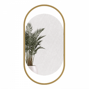 Овальное зеркало в золотой металлической раме HARMONY S 104 см Овальное зеркало в золотой металлической раме HARMONY S 104 см