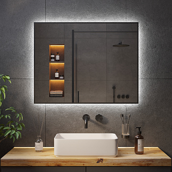 Зеркало с Ambilight подсветкой в чёрной раме 01 Black Aluminium Зеркало с Ambilight подсветкой в чёрной раме 01 Black Aluminium