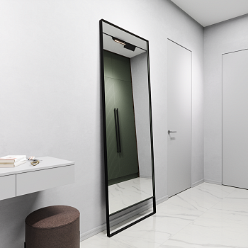 Напольное прямоугольное зеркало в чёрной металлической раме MUSCA Slim Leg XL 220 см (в тонкой раме на ножке) Напольное прямоугольное зеркало в чёрной металлической раме MUSCA Slim Leg XL 220 см (в тонкой раме на ножке)