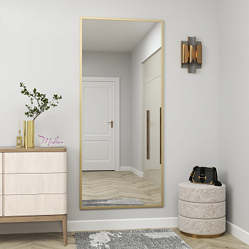 Зеркало в алюминиевой раме 05 Premium Золото матовое Зеркало в алюминиевой раме 05 Premium Золото матовое