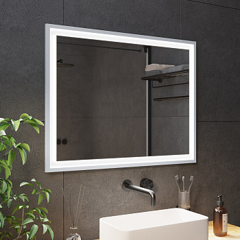 Зеркало с подсветкой в серебристой раме Silver Aluminium Зеркало с подсветкой в серебристой раме Silver Aluminium