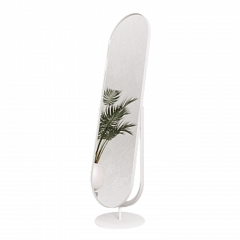 Напольное поворотное зеркало в белой металлической раме VIRGO 165 см Напольное поворотное зеркало в белой металлической раме VIRGO 165 см