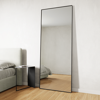 Прямоугольное зеркало в чёрной металлической раме MUSCA Slim XL (в тонкой раме) 200 см Прямоугольное зеркало в чёрной металлической раме MUSCA Slim XL (в тонкой раме) 200 см