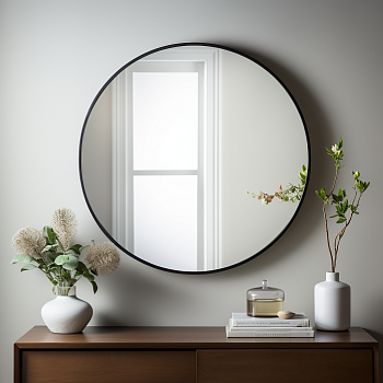 Круглое зеркало Verte в черной раме Круглое зеркало Verte в черной раме