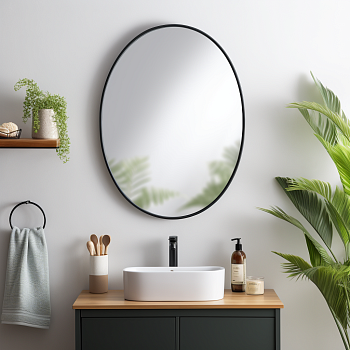 Овальное зеркало Verte в черной раме Овальное зеркало Verte в черной раме