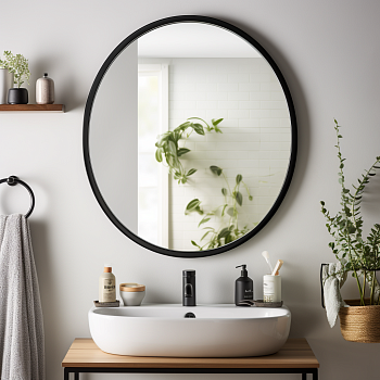 Овальное зеркало Verte в черной раме Овальное зеркало Verte в черной раме