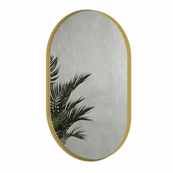 Овальное зеркало в золотой металлической раме GLEAM S 81 см Овальное зеркало в золотой металлической раме GLEAM S 81 см