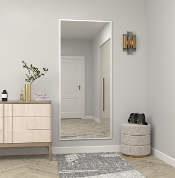 Зеркало в алюминиевой раме 05 Premium Белый Матовый Зеркало в алюминиевой раме 05 Premium Белый Матовый