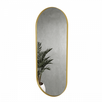 Овальное зеркало в золотой металлической раме GLEAM M 136см. Овальное зеркало в золотой металлической раме GLEAM M 136см.